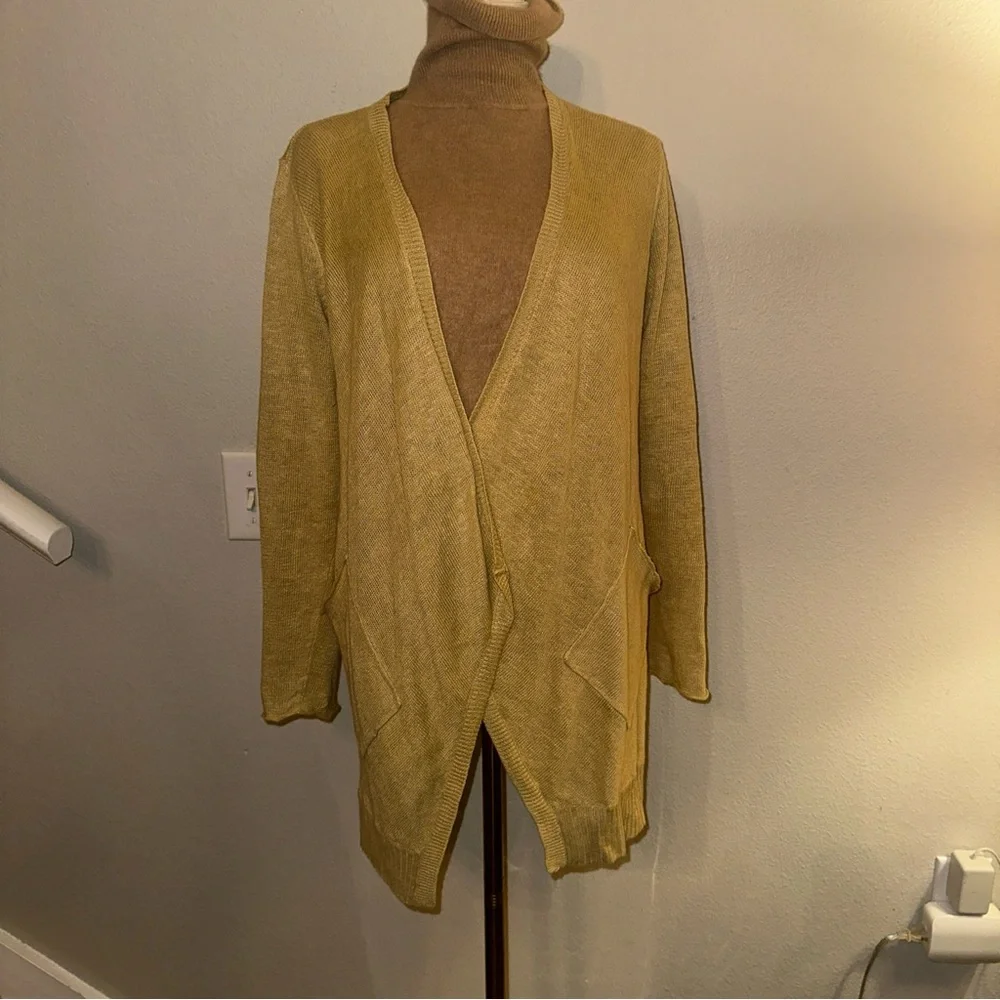 Eileen Fisher XS linen Open-Front Cardigan